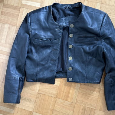 Black leather jacket