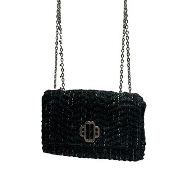 Sac bandoulière en tweed Maje 