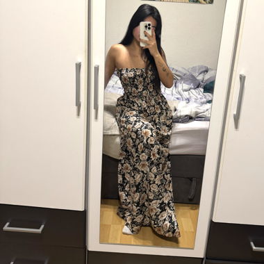 Langes Blumen Kleid 