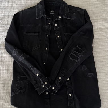 Giacca di jeans nera Zara M