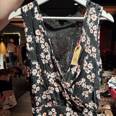 Combishort fleuri noir