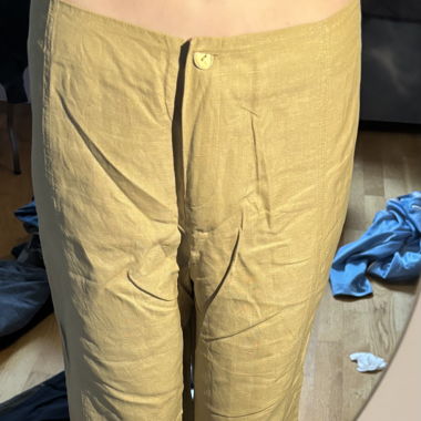 Leichte Stoffhose golden 