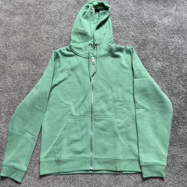 Grüne Zip-Hoodie S