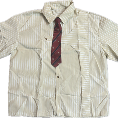 Camicia crema con cravatta M