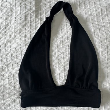 Schwarzes Crop Top - Beach & Party