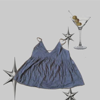 navy baby doll top