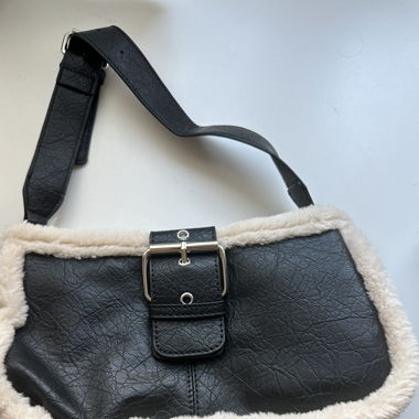 Borsa a Spalla in Ecopelle & Pelliccia Sintetica