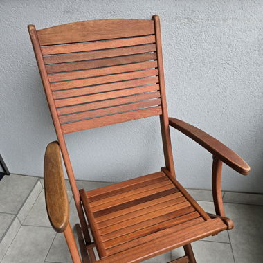 Lot de 3 chaises pliables en bois