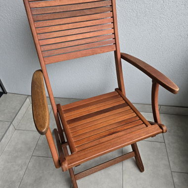 Lot de 3 chaises pliables en bois