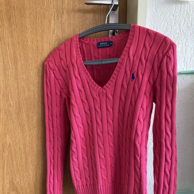 Ralph Lauren Pullover pink mit V-Ausschnitt