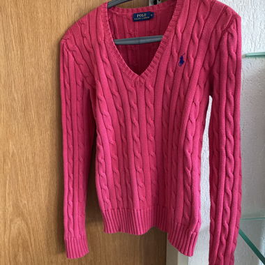 Ralph Lauren Pullover pink mit V-Ausschnitt