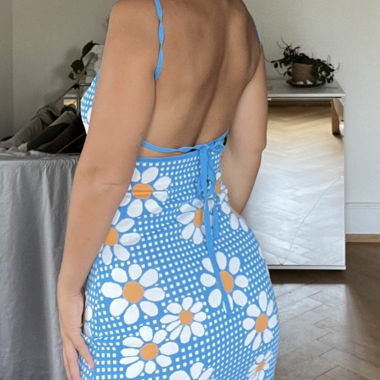 Vestitino mini floreale blu