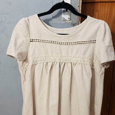 Beige boho top