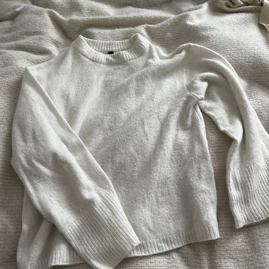 Pull en maille pour femme blanc