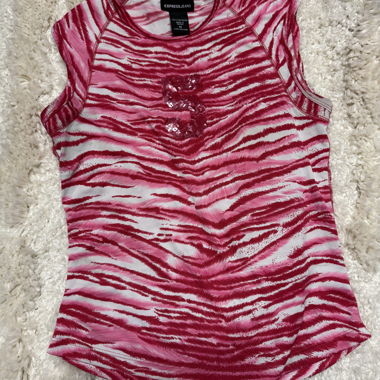 Babytee con stampa zebra rosa