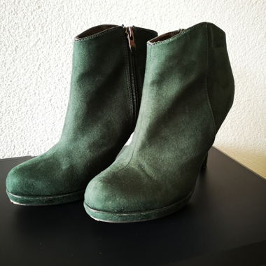 Dark green ankle boots