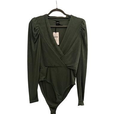 Olive Green Long-Sleeve Bodysuit