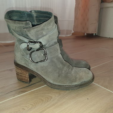 Bottines Texto en Daim Marron 