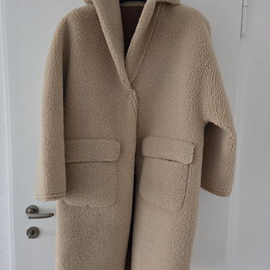 Cappotto teddy reversibile marrone/beige