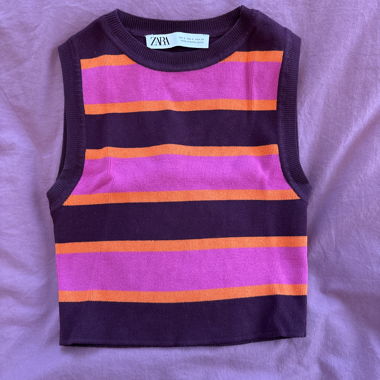 Zara Striped Knit Top