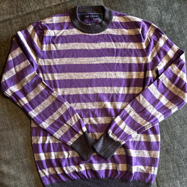 Pull en laine mérinos à rayures Tommy Hilfiger