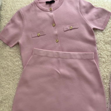 Zara rosa Strick-Set . 1 mal getragen!