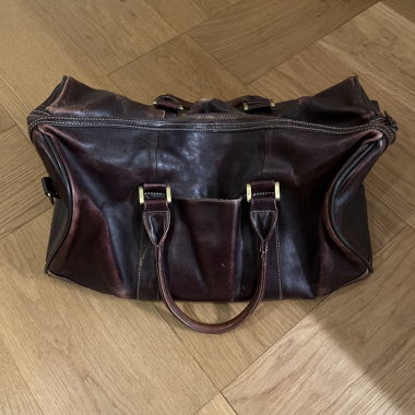 Warren parker brauner leder weekender