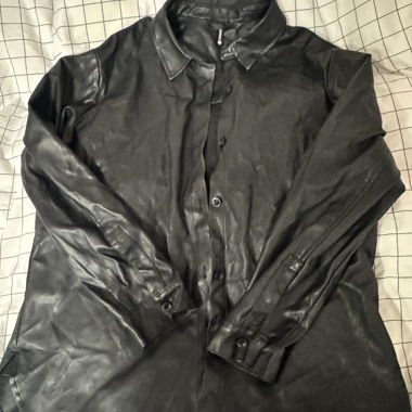 Black faux leather jacket