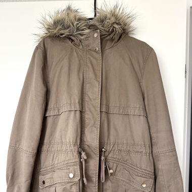 beige insulated winter jacket XXL 44 H&M
