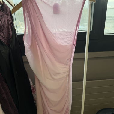 Pink mesh sleeveless top
