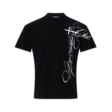 Grafik-T-Shirt mit Stehkragen