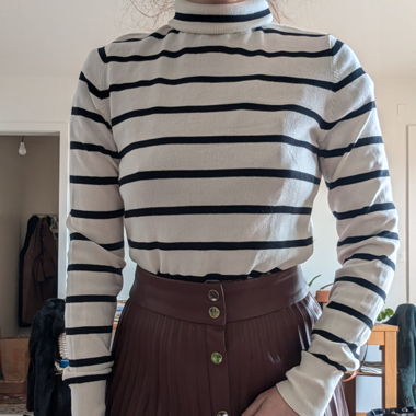 Pull noir et blanc
