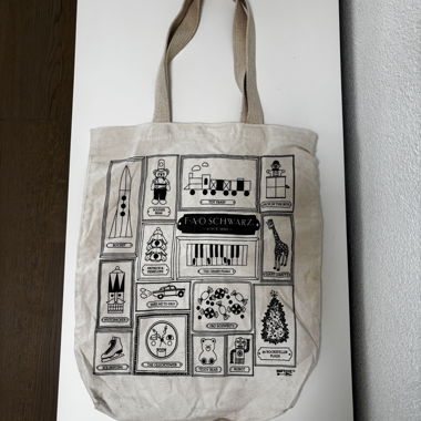 Tote / shopper in tela F.A.O Schwarz di NYC