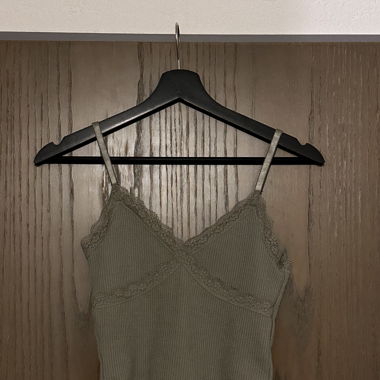 Olive green tank top