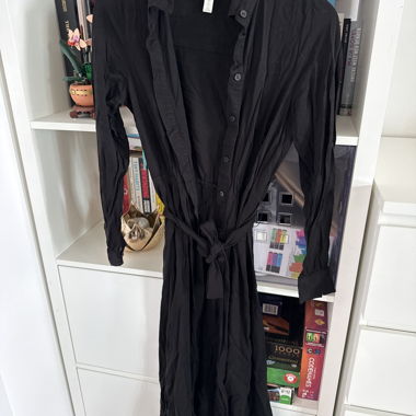Abito-camicia nero