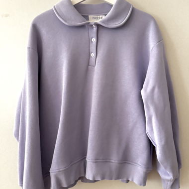 Sweatshirt lilas à col