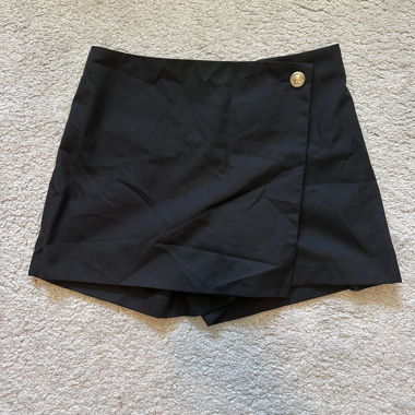 Gonna mini avvolgente nera / skort