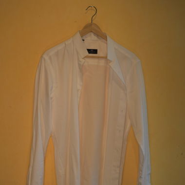 Chemise col inversé blanche