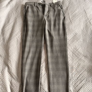Grey Check Trousers
