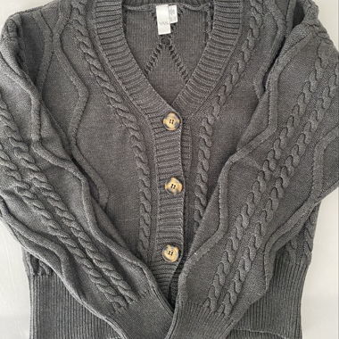 Cardigan en maille YAS gris