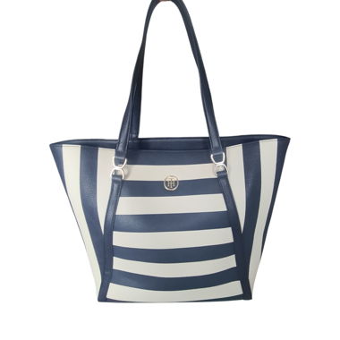 Sac Tommy Hilfiger – Tote Bag rayé bleu marine