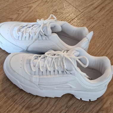 All white sneakers 