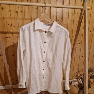  Super Weißes Leinenhemd / Chemise en lin blanc