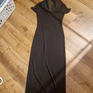 Black Long Dress with Mesh