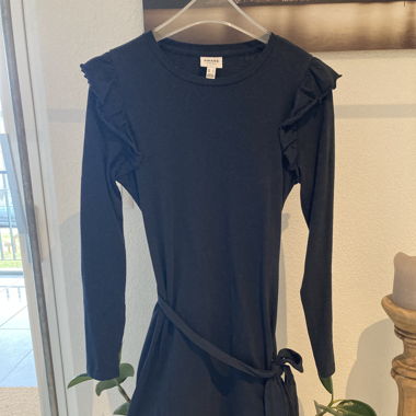 Kleid Dunkelblau mit Schleife