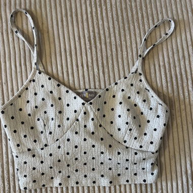Polka Dot Oberteil gecropt