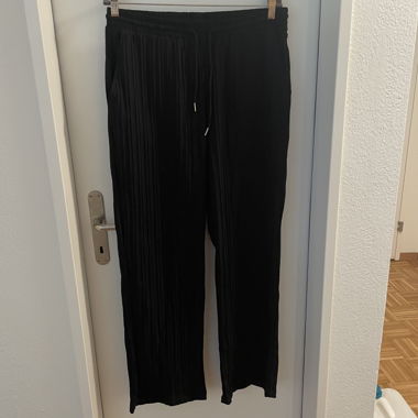 Pantaloni Neri Plissettati