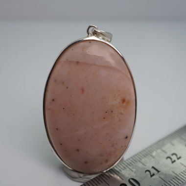 Opal Rosa  Peru Anhänger   925 Silber  Gefasst