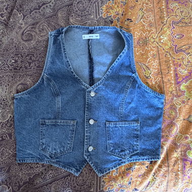 TOP GILLET EN JEANS
