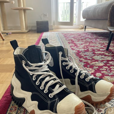 Converse Run Star Motion schwarz weiß Naturgummi